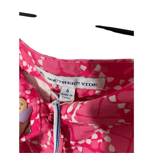 NWT SouthernTide Chino 1983 Pink White Shorts Novelty Prints Preppy Coastal 6 - Picture 3 of 4